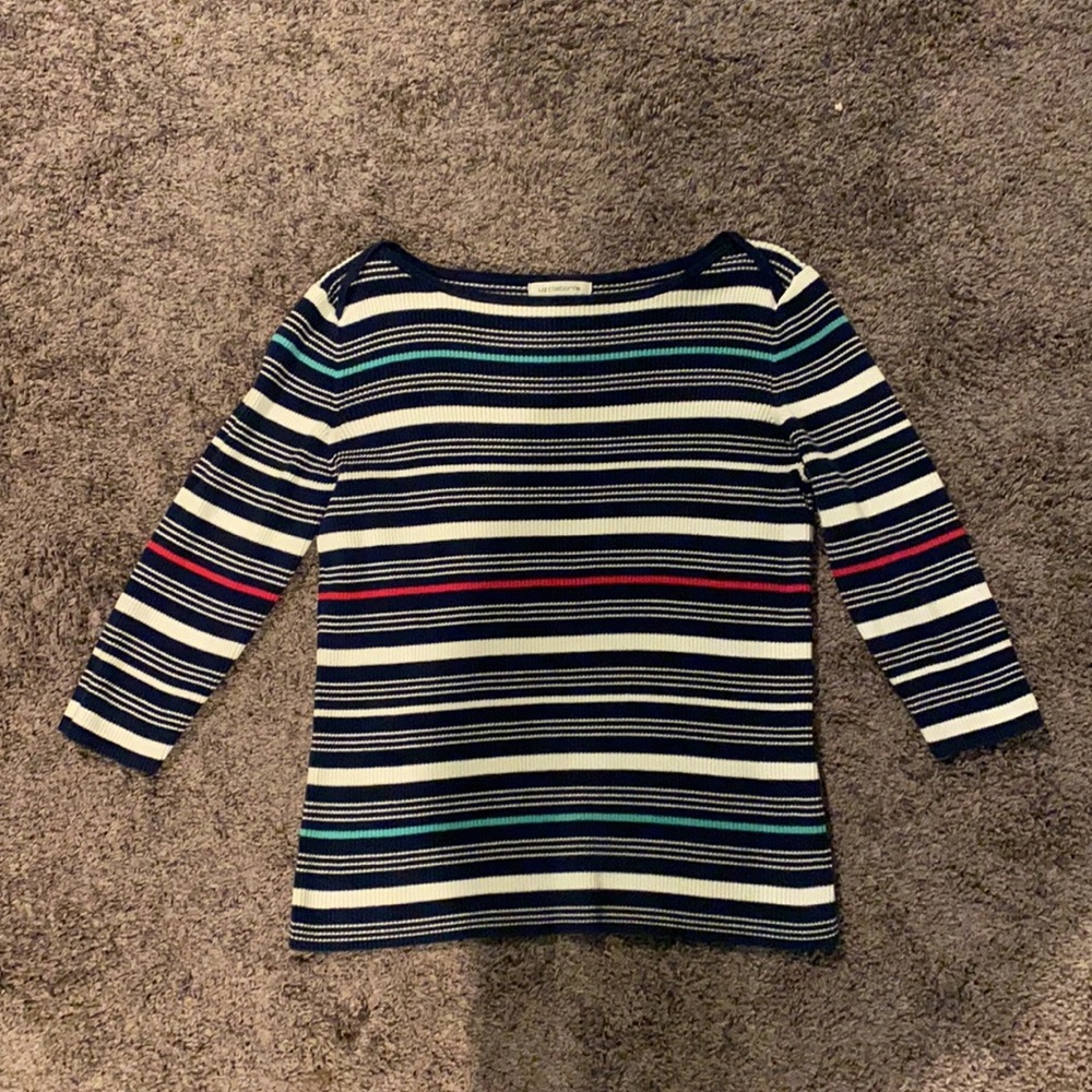 Thick multi-colored stripped shirt.